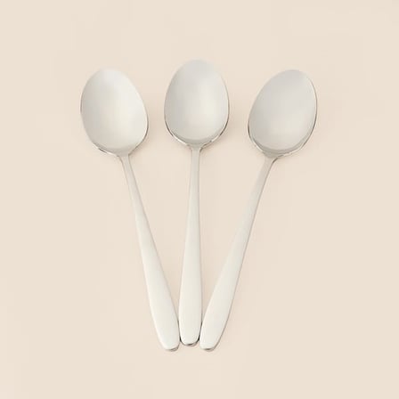 Arsel Damla 3'lü Yemek Kaşığı - Platin - 20 cm