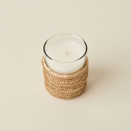 Evidea Deco Sandalwood Hasır Bardak Mum - Bej - 130 gr