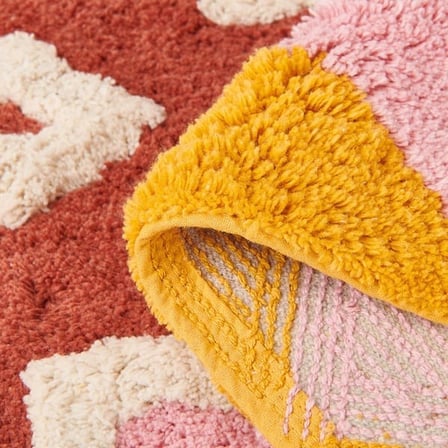 Evidea Soft Lumo Tufting Banyo Paspası - Pembe - 50x80 cm