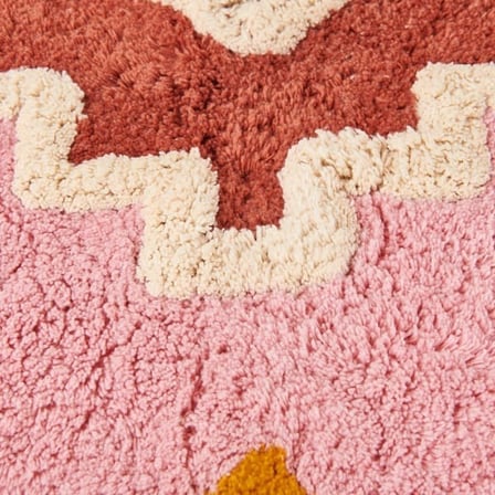 Evidea Soft Lumo Tufting Banyo Paspası - Pembe - 50x80 cm