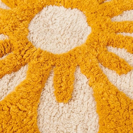 Evidea Soft Nola Tufting Banyo Paspası - Ekru - 90x90 cm