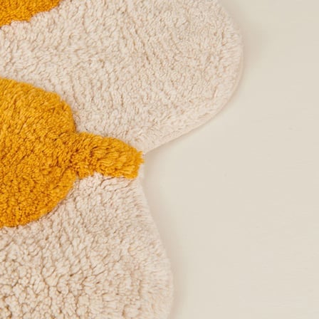 Evidea Soft Nola Tufting Banyo Paspası - Ekru - 90x90 cm