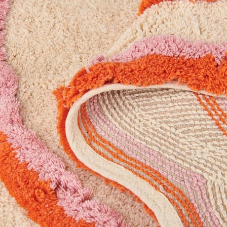 Evidea Soft Mera Tufting Banyo Paspası - Ekru - 90x90 cm