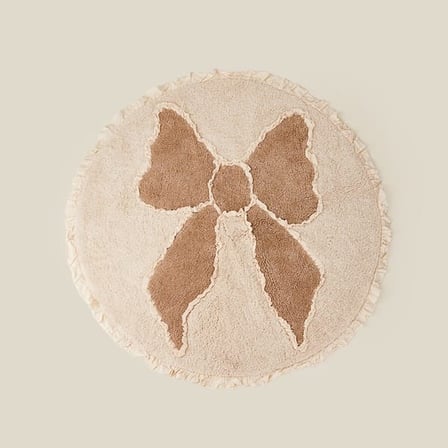 Evidea Soft Riben Tufting Banyo Paspası - Vizon - 90x90 cm