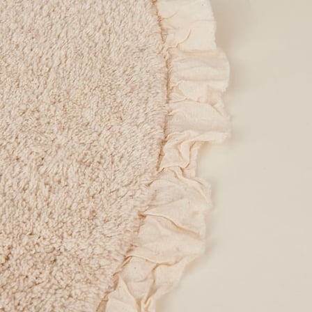 Evidea Soft Riben Tufting Banyo Paspası - Vizon - 90x90 cm