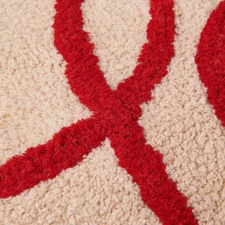 Evidea Soft Amour Tufting Banyo Paspası - Ekru - 90x90 cm