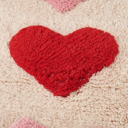 Evidea Soft Herz Tufting Banyo Paspası - Ekru - 50x80 cm