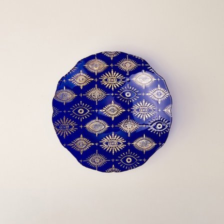 Evidea Deco Tılsım Dekoratif Tabak - Lacivert - 30 cm