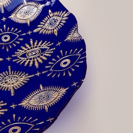 Evidea Deco Tılsım Dekoratif Tabak - Lacivert - 30 cm