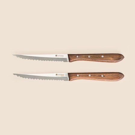 Evidea Kitchen 2'li Steak Bıçağı Seti - Kahverengi