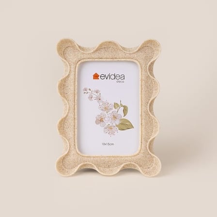 Evidea Deco Ripple Çerçeve - Bej - 10x15 cm