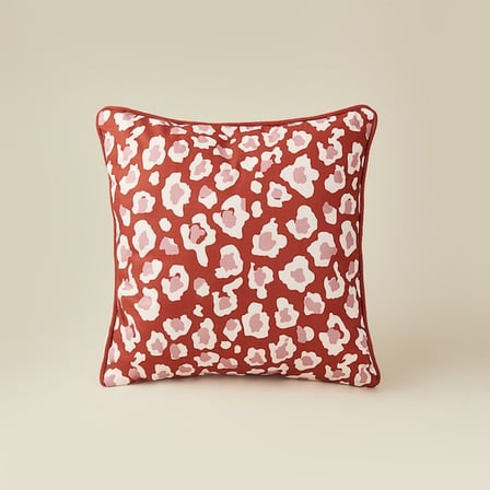 Evidea Soft Pard Kırlent Kılıfı - Gülkurusu / Kiremit - 45x45 cm