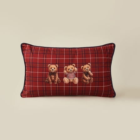 Evidea Soft Bear Kırlent - Bordo - 30x50 cm