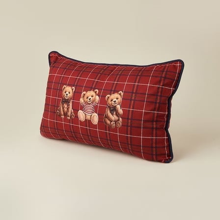 Evidea Soft Bear Kırlent - Bordo - 30x50 cm