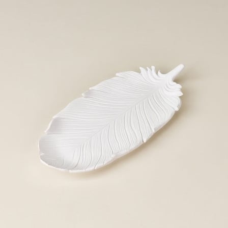 Evidea Deco Tüy Dekoratif Obje - Beyaz - 24x11 cm