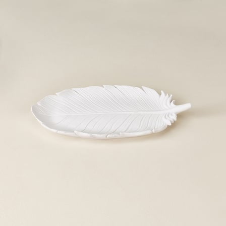 Evidea Deco Tüy Dekoratif Obje - Beyaz - 24x11 cm