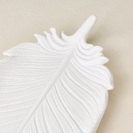 Evidea Deco Tüy Dekoratif Obje - Beyaz - 24x11 cm