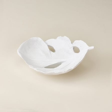 Evidea Deco Yaprak Dekoratif Obje - Beyaz - 20x15 cm