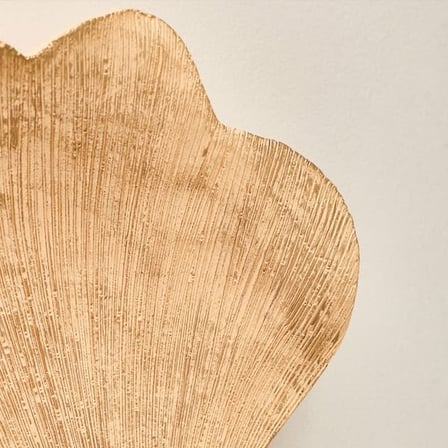 Evidea Deco Biloba Yaprak Dekoratif Obje - Bej - 22 cm