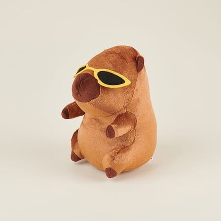 Evidea Soft Mega Star Kapibara Figürlü Yastık - Kahverengi - 16x25 cm