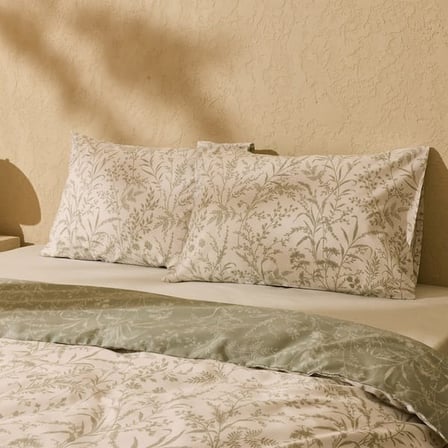 Evidea Soft Zen Kolay Ütülenir Tek Kişilik Nevresim Takımı - Ekru / Yeşil
