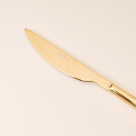 Evidea Kitchen Raya 18 Parça Çatal Kaşık Bıçak Seti - Gold