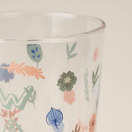 Evidea Kitchen Water Flower Su Bardağı - Yeşil - 310 ml