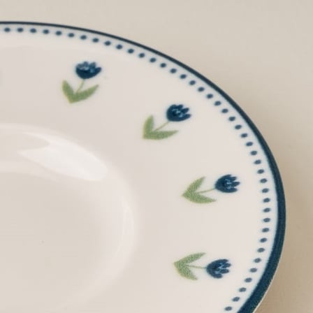 Evidea Kitchen Lale Bahçesi Çay Tabağı - Renkli - 12,5 cm