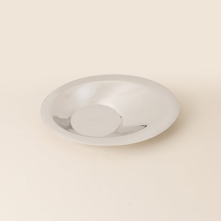 Erdem Çelik 6'lı Çay Tabağı - Gümüş - 11 cm