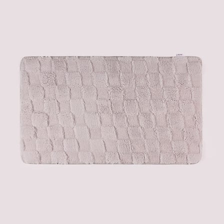 Evidea Soft Simirna Kare 2'li Banyo Paspası - Gri - 60x100 cm + 50x60 cm