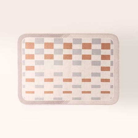 Evidea Soft Dama Dikdörtgen Sihirli Banyo Paspası - Ekru - 50x70 cm