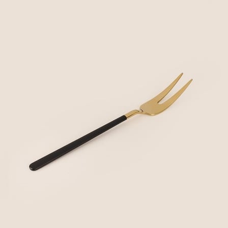 Evidea Kitchen Raya Servis Çatalı - Gold / Siyah