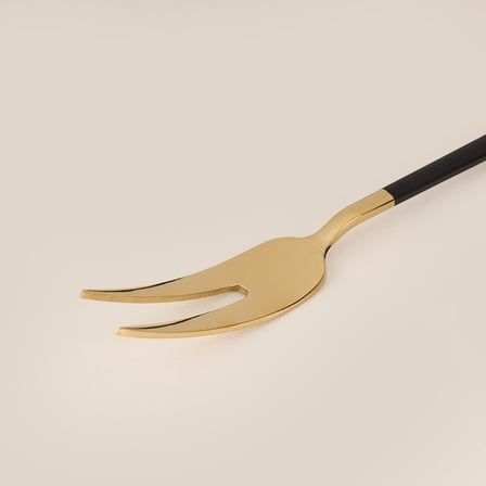 Evidea Kitchen Raya Servis Çatalı - Gold / Siyah