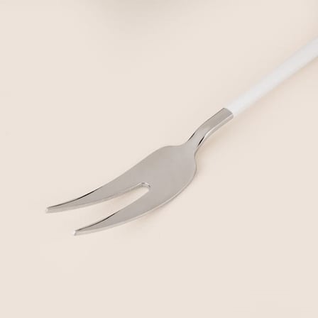 Evidea Kitchen Raya Servis Çatalı - Platin / Beyaz
