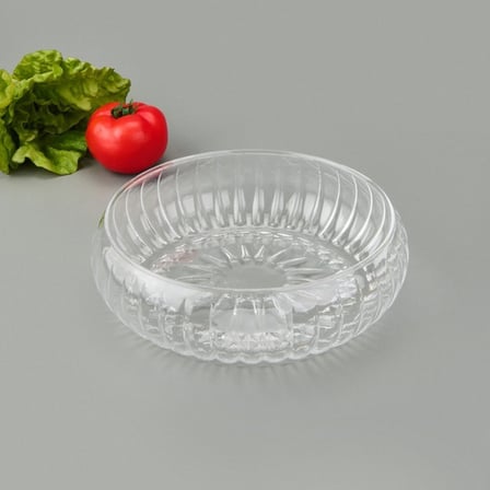 Evidea Kitchen Linea Cam Salata ve Meyve Kasesi - Şeffaf - 24 cm