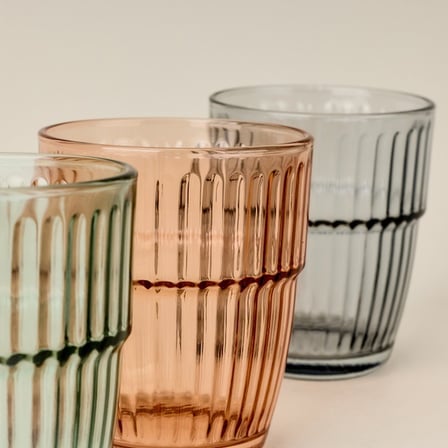Evidea Kitchen Ribera 3'lü Su Bardağı - Renkli - 350 ml
