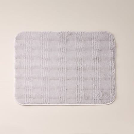 Evidea Soft Rems Rabbit Post 2'li Banyo Paspası - Gri - 50x60 cm + 60x100 cm