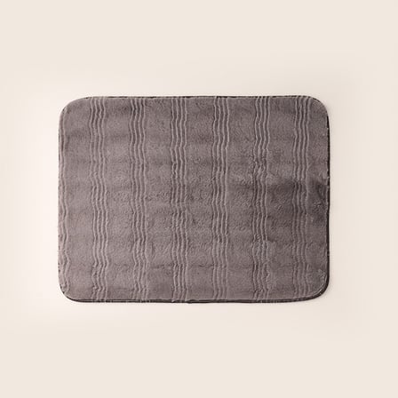 Evidea Soft Rems Rabbit Post 2'li Banyo Paspası - Antrasit - 50x60 cm + 60x100 cm