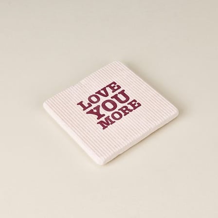 Evidea Kitchen Love You More Taş Bardak Altlığı - Renkli