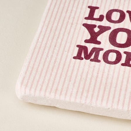 Evidea Kitchen Love You More Taş Bardak Altlığı - Renkli