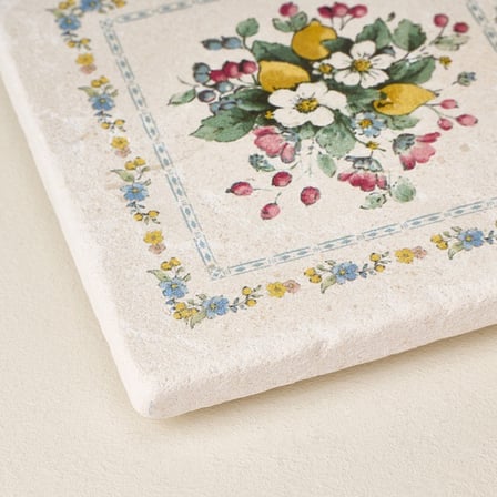 Evidea Kitchen Vintage Garden Taş Bardak Altlığı - Renkli