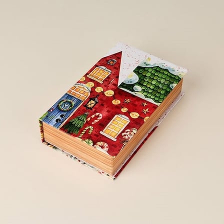 Evidea Deco Kış Evi Kitap Kutu - Renkli - 20x12 cm