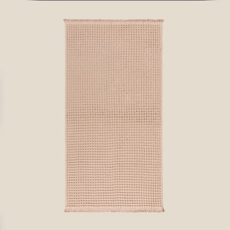 Evidea Soft Waffle Yüz Havlusu - Krem - 50x100 cm