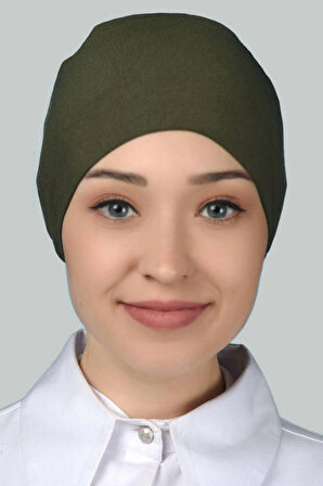 Kadın Pratik Dikişsiz Bağcıklı Kaymayan Tesettür Penye Bone
