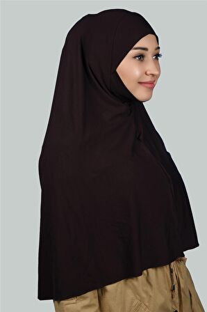 Hazır Türban Peçeli Pratik Eşarp Tesettür Nikaplı Hijab - Namaz Örtüsü Sufle (3XL)