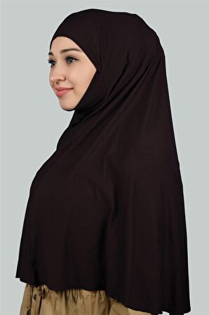 Hazır Türban Peçeli Pratik Eşarp Tesettür Nikaplı Hijab - Namaz Örtüsü Sufle (3XL)