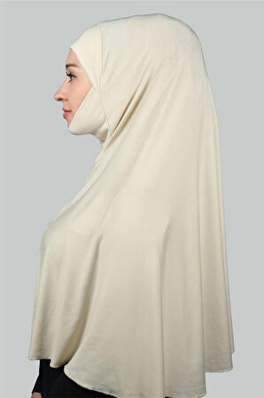 Hazır Türban Peçeli Pratik Eşarp Tesettür Nikaplı Hijab - Namaz Örtüsü Sufle (3XL)