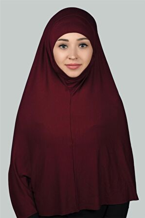 Hazır Türban Peçeli Pratik Eşarp Tesettür Nikaplı Hijab - Namaz Örtüsü Sufle (3XL)