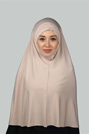 Hazır Türban Peçeli Pratik Eşarp Tesettür Nikaplı Hijab - Namaz Örtüsü Sufle (3XL)