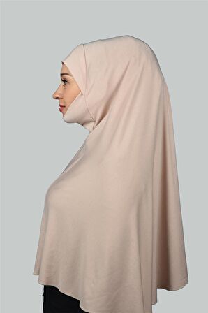Hazır Türban Peçeli Pratik Eşarp Tesettür Nikaplı Hijab - Namaz Örtüsü Sufle (3XL)